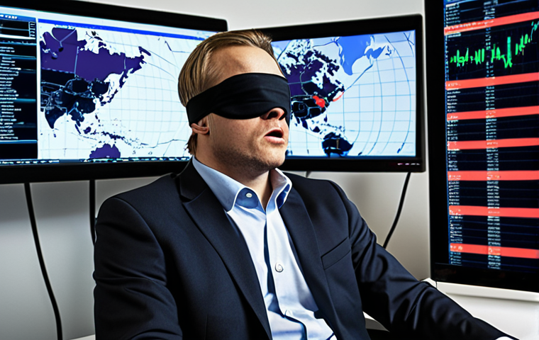 Chaotic global forex market. A stressed financial analyst in a modern office, surrounded by multiple screens displaying rapidly changing currency charts, including the Swedish Krona, and overwhelming real-time news feeds. The scene emphasizes the struggle with outdated traditional methods against extreme volatility caused by unforeseen global political events and sudden market shifts. Visuals should convey an overwhelming, reactive, and unpredictable environment, akin to "driving blindfolded."